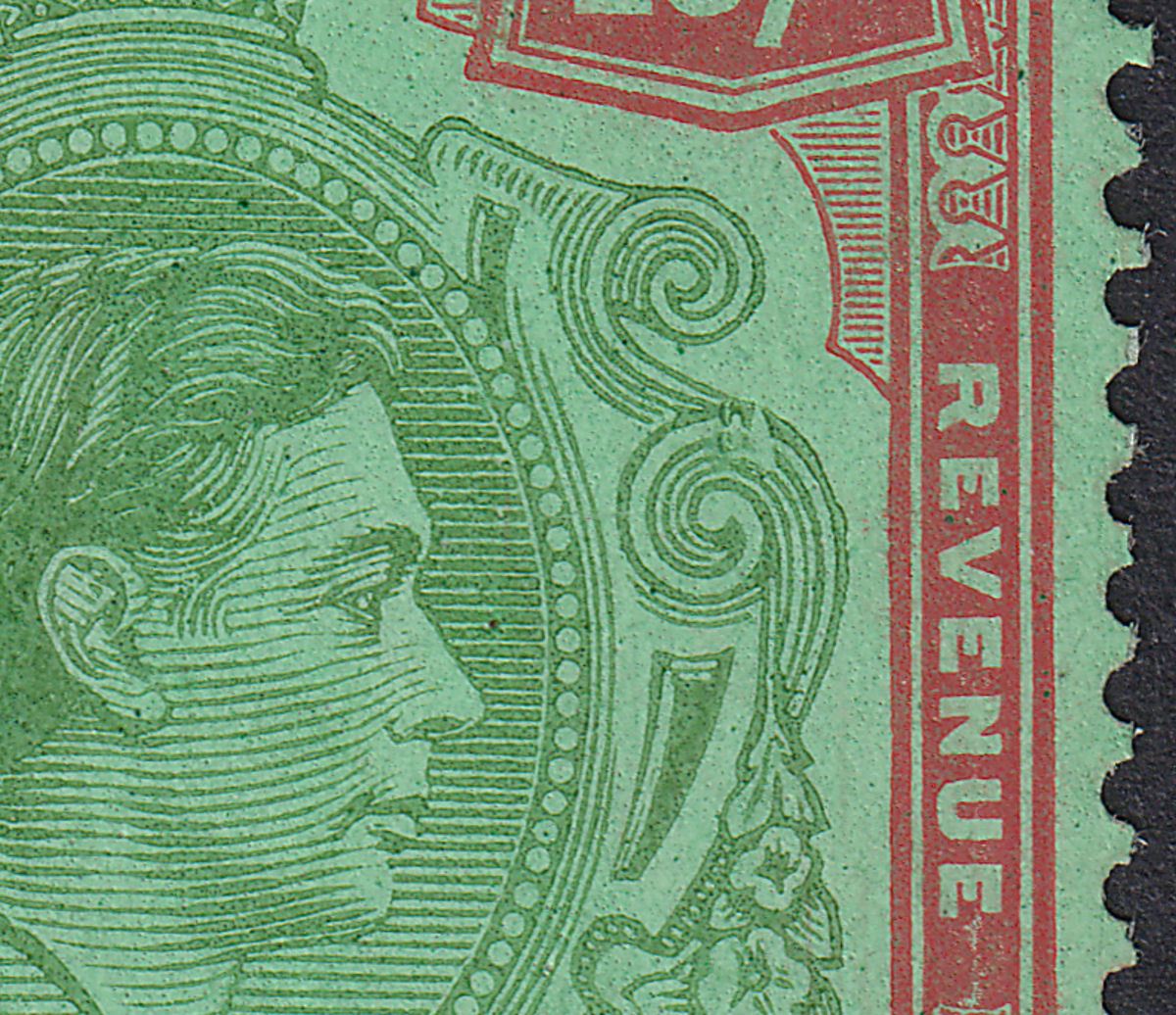 Bermuda 1942 KGVI 10sh Line p14¼ Variety Broken Lower Right Scroll Mint SG119be