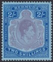 Bermuda 1949 KGVI 2sh Dull Purple and Blue on Pale Blue p13 Mint SG116e