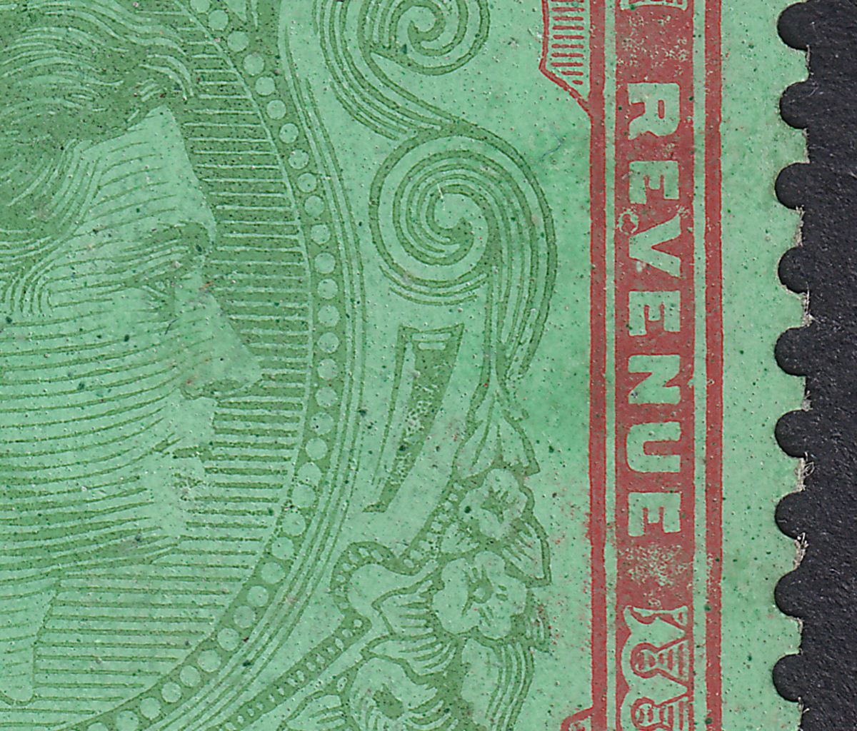 Bermuda 1942 KGVI 10sh line perf 14¼ Scroll w Broken Tail Mint SG119bc