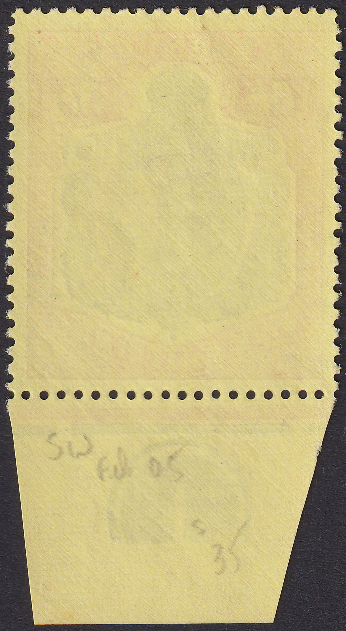 Bermuda 1950 KGVI 5sh Deep Green + Bright Red on Yellow p13 w Plate Mint SG118g