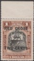 Click for more photos and details North Borneo 1918 KGV Red Cross $1 + 2c Black + Chestnut UM Mint SG231 cat £50