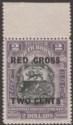 Click for more photos and details North Borneo 1918 KGV Red Cross $2 + 2c Black + Lilac UM Mint SG232 cat £85