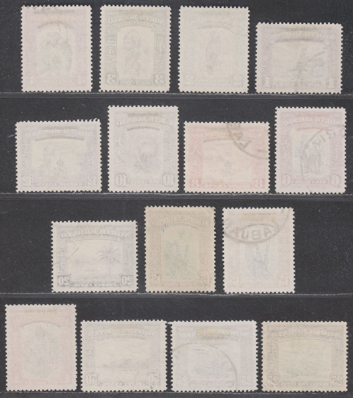 North Borneo 1947 KGVI Crown Colony Overprint Set to $1 Used SG335-347