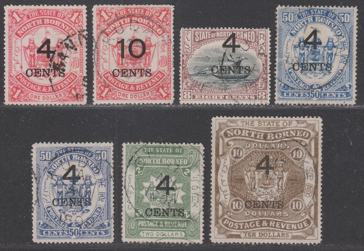 North Borneo 1895-99 Queen Victoria Surcharge Selection Used