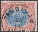 Click for more photos and details North Borneo 1897 QV Arms 24c Blue and Lake Used SG111 cat £55