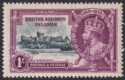 Click for more photos and details British Solomon Is 1935 KGV Silver Jubilee 1sh Dash by Turret Mint SG56i c£650