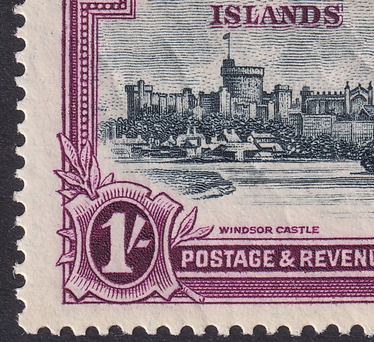 British Solomon Is 1935 KGV Silver Jubilee 1sh Dash by Turret Mint SG56i c£650