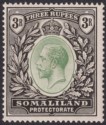 Click for more photos and details Somaliland Protectorate 1921 KGV 3r Dull Green and Black Mint SG84 cat £65