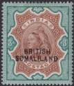 Click for more photos and details British Somaliland 1903 QV Opt Bottom 3r Brown and Green Mint SG23 cat £140
