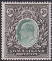 Click for more photos and details Somaliland Protectorate 1904 KEVII 3r Green and Black Mint SG43 cat £85