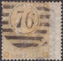 Click for more photos and details Queen Victoria 1862 9d Straw Small Letters Used SG87 cat £475