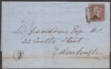 Click for more photos and details QV 1848 1d Red Imprf Used on Entire Aberfeldy - Edinburgh Numeral 2 + Boxed Mark