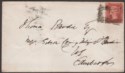 Click for more photos and details QV 1861 1d Red Stars Used on Cover Alloa to Edinburgh Numeral 7 postmark