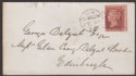 Click for more photos and details QV 1863 1d Red Stars Used on Cover Glasgow to Edinburgh