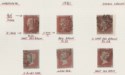 Click for more photos and details Queen Victoria 1841 1d Red Stars Imperf Selection on blued paper Used