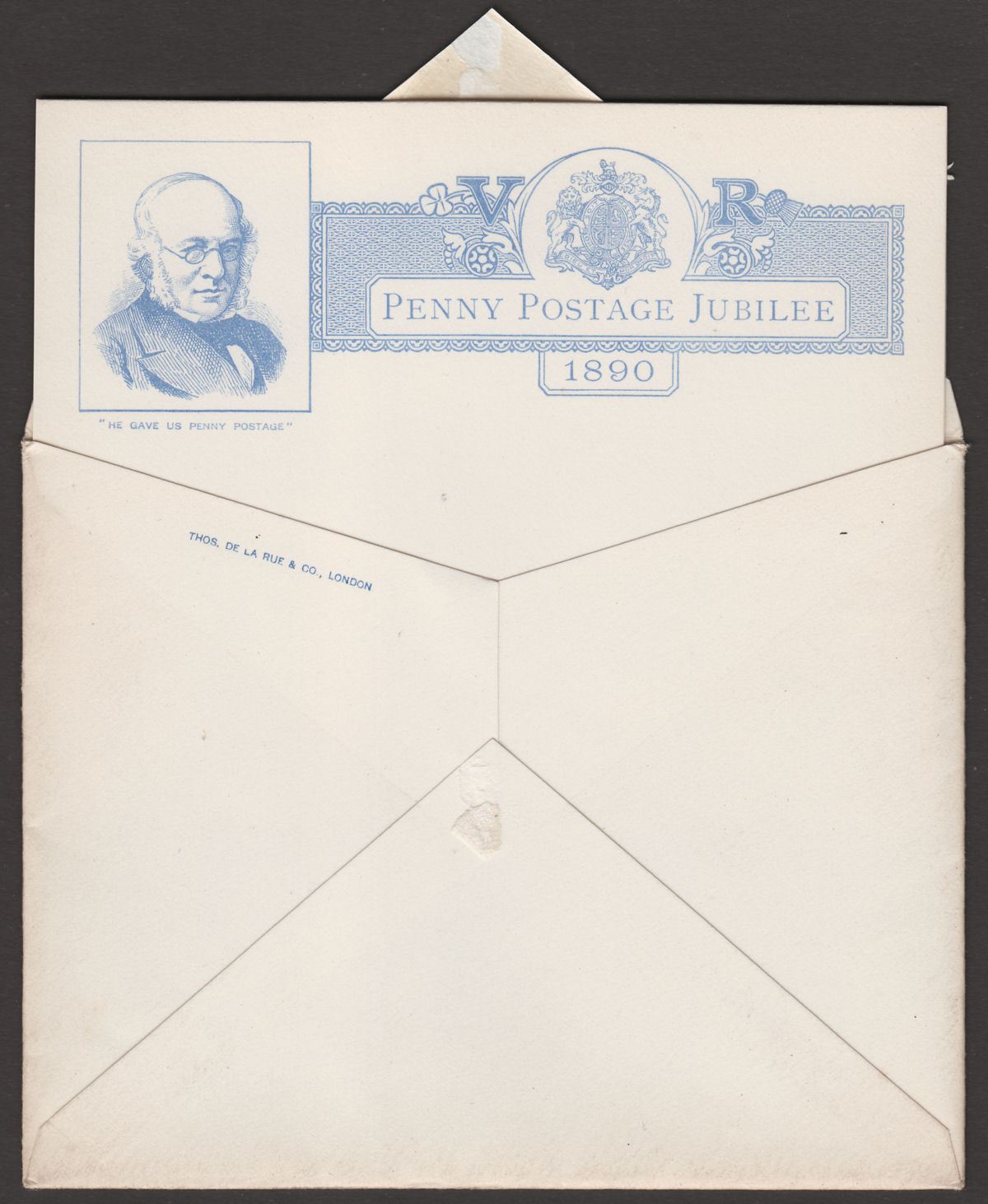 Queen Victoria 1890 Penny Postage Jubilee Postal Stat Cover + Postcard Unused