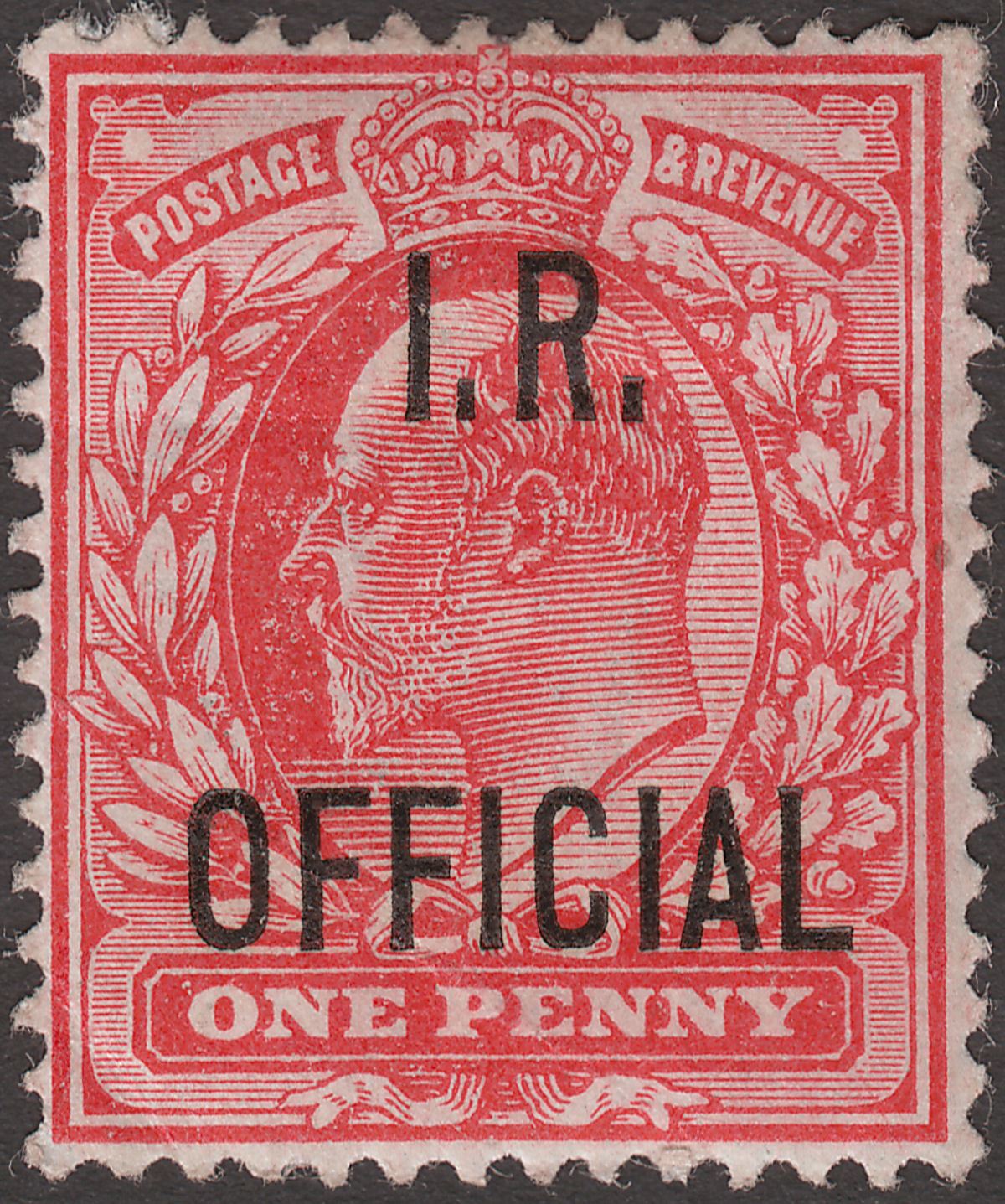 King Edward II 1902 IR Official Overprint 1d Scarlet Mint SG O21