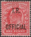 King Edward II 1902 IR Official Overprint 1d Scarlet Mint SG O21