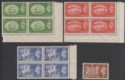 Click for more photos and details King George VI 1951 Set Mostly Blocks Mint SG509-512 cat £100++
