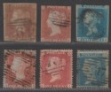 Click for more photos and details Queen Victoria 1841 1d Red, 2d Blue Stars Imperf / Perf Selection Used