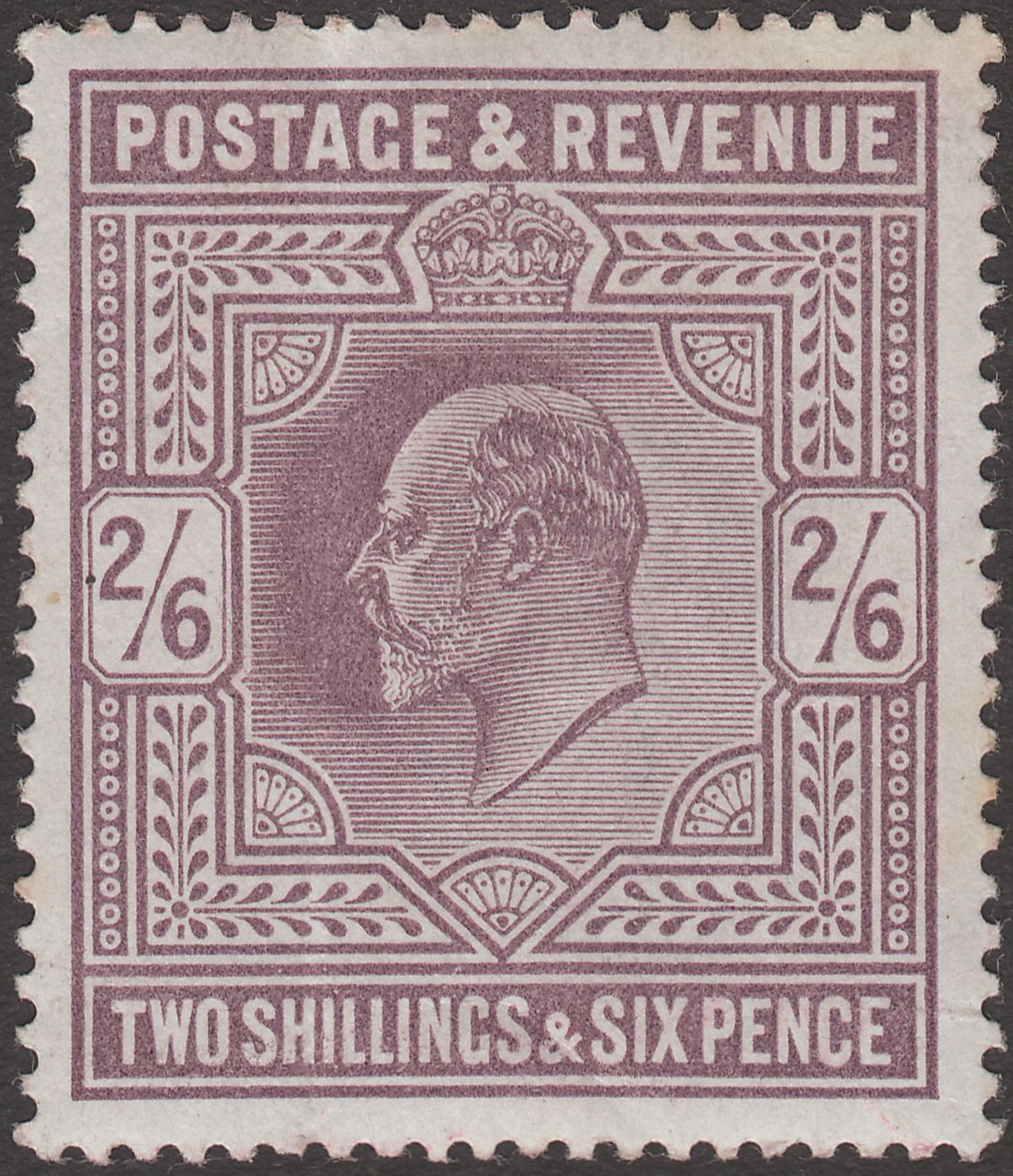 King Edward VII 1902 2sh6d Lilac Mint with crease