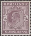 Click for more photos and details King Edward VII 1902 2sh6d Lilac Mint with crease
