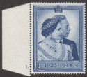 Click for more photos and details King George VI 1948 Royal Silver Wedding £1 Blue Mint SG494 cat £40