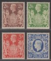 Click for more photos and details King George VI 1939-48 High Values Part Set to 10sh Mint cat £180 gum toning