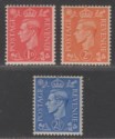 Click for more photos and details King George VI 1942 Pale Colours 1d, 2d, 2½d Wmk Sideways Mint cat £48