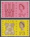 QEII 1963 Freedom from Hunger Phosphor 2½d, 1sh3d Mint SG634p-635p c £33