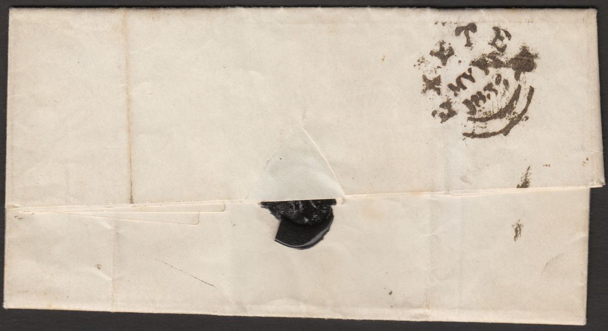 Great Britain 1835 Pre-Stamp Entire Sent Exeter to Bristol