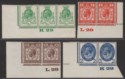 KGV 1929 Ninth UPU Congress Set K29 L29 Control Pairs + Strip Mint SG434-437