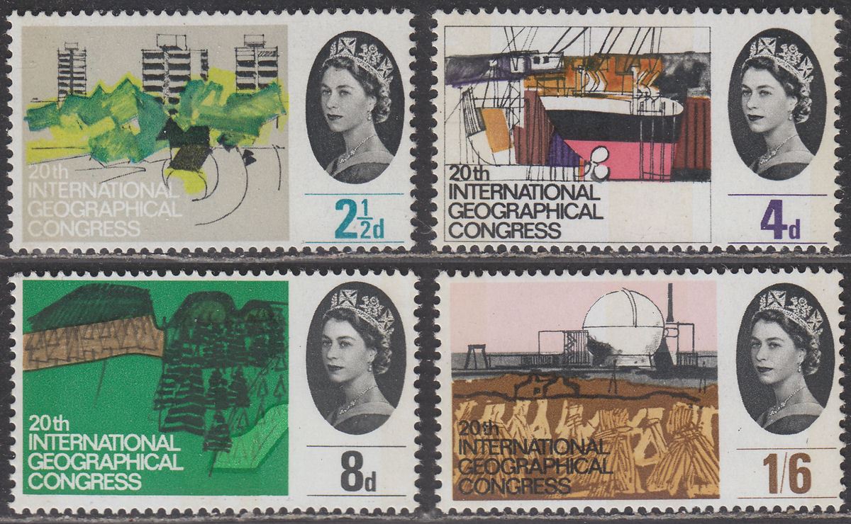 QEII 1964 Geographical Congress Phosphor Set UM Mint SG651p-654p cat £30 MNH