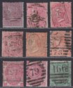 Queen Victoria 1855-68 Surface Printed Selection to 1sh Used