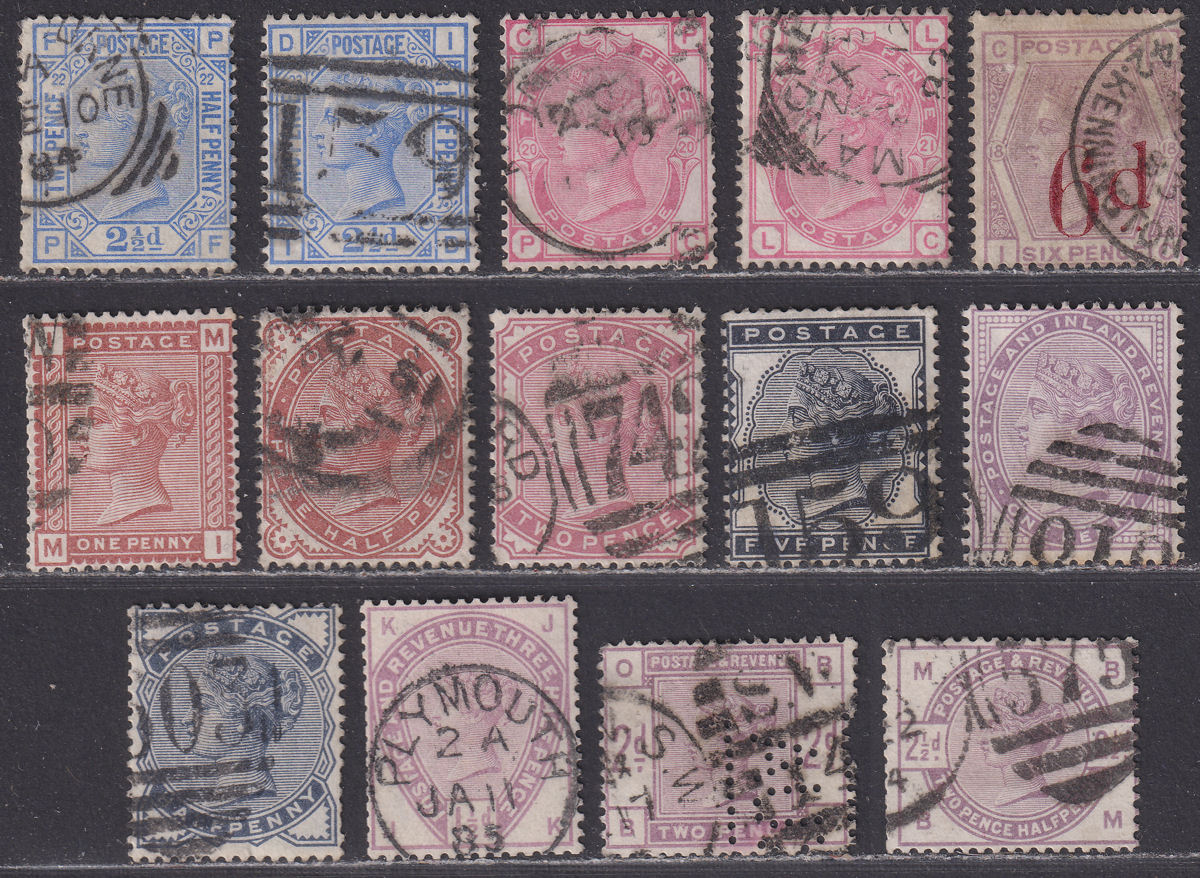 Queen Victoria 1880-83 Surface Printed Selection to 6d Used
