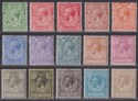 King George V 1912-24 wmk Royal Cypher Part Set to 1sh Mint cat £200