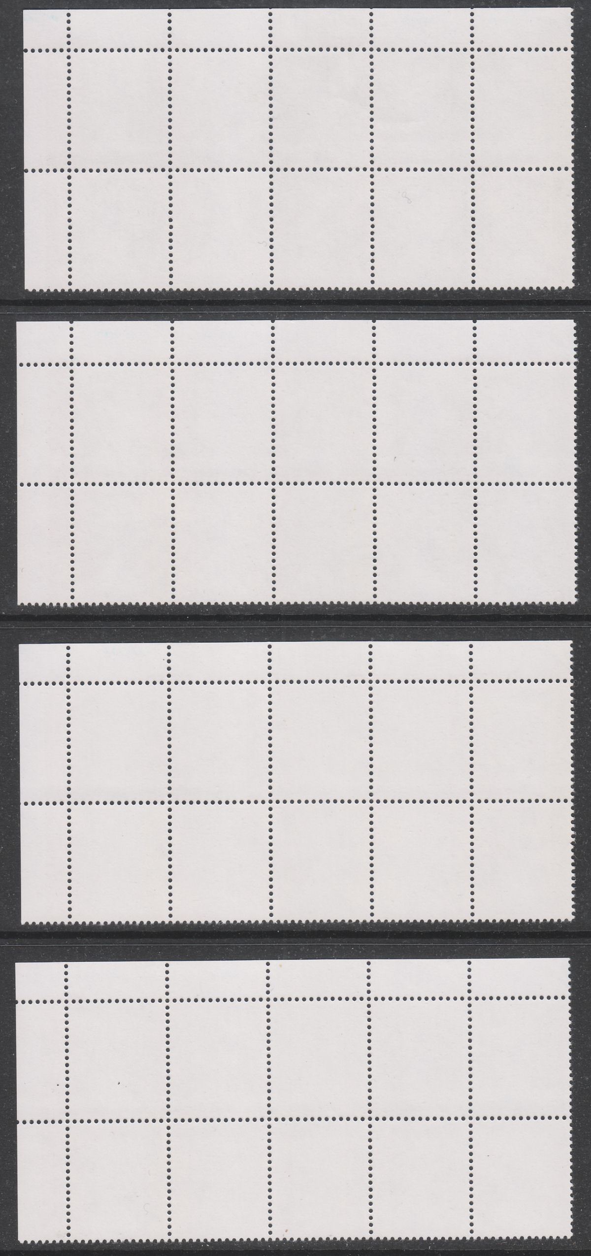 QEII 1980 Machin 4p Litho Cylinder 1 1 to 6A 4B Blocks of 10 Mint w 14 different