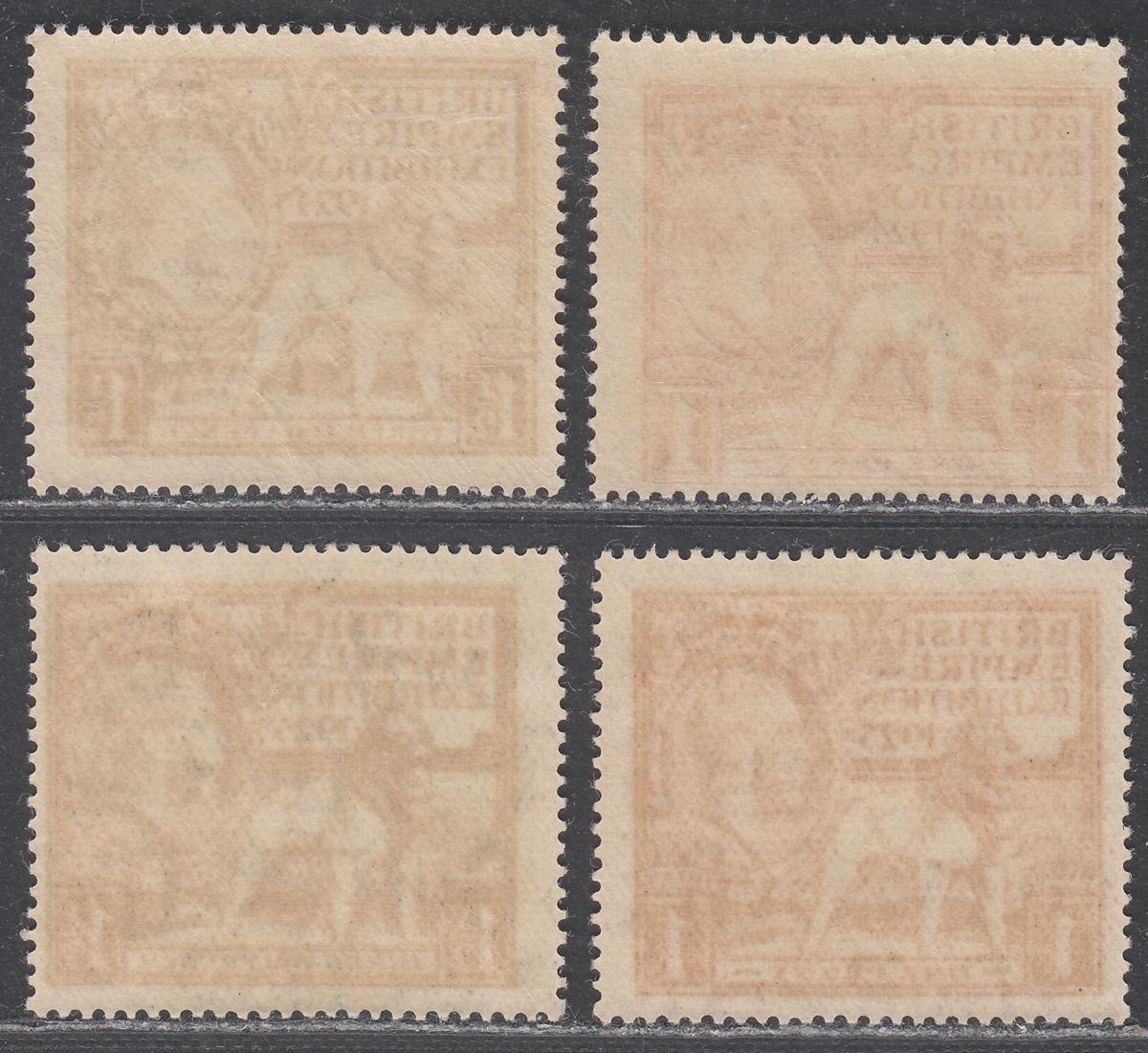 KGV 1924-25 British Empire Exhibition 1d, 1½d UM Mint SG430-433 cat £115 as UM