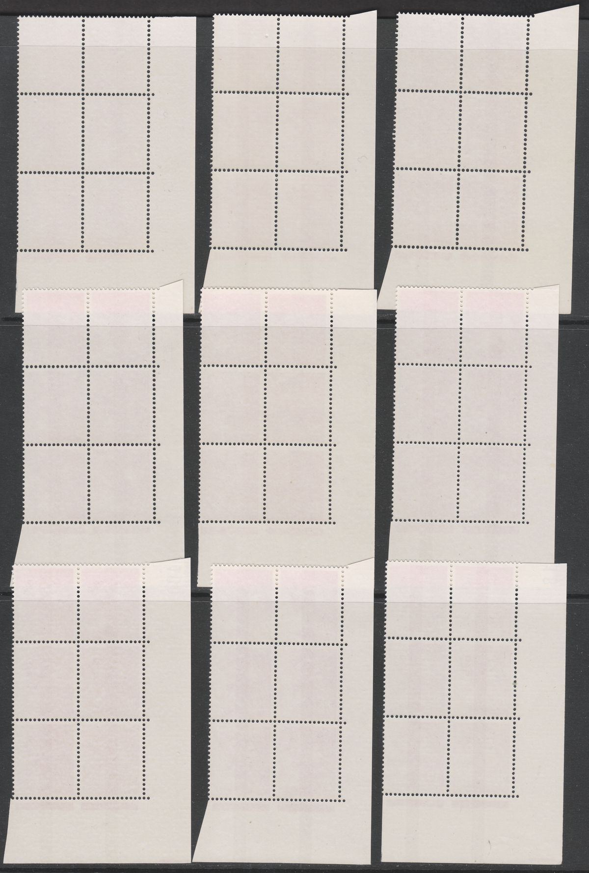 QEII 1971 Machin 2½p Photo Cylinder 5-10 One Phosphor Band Blocks of 6 Mint