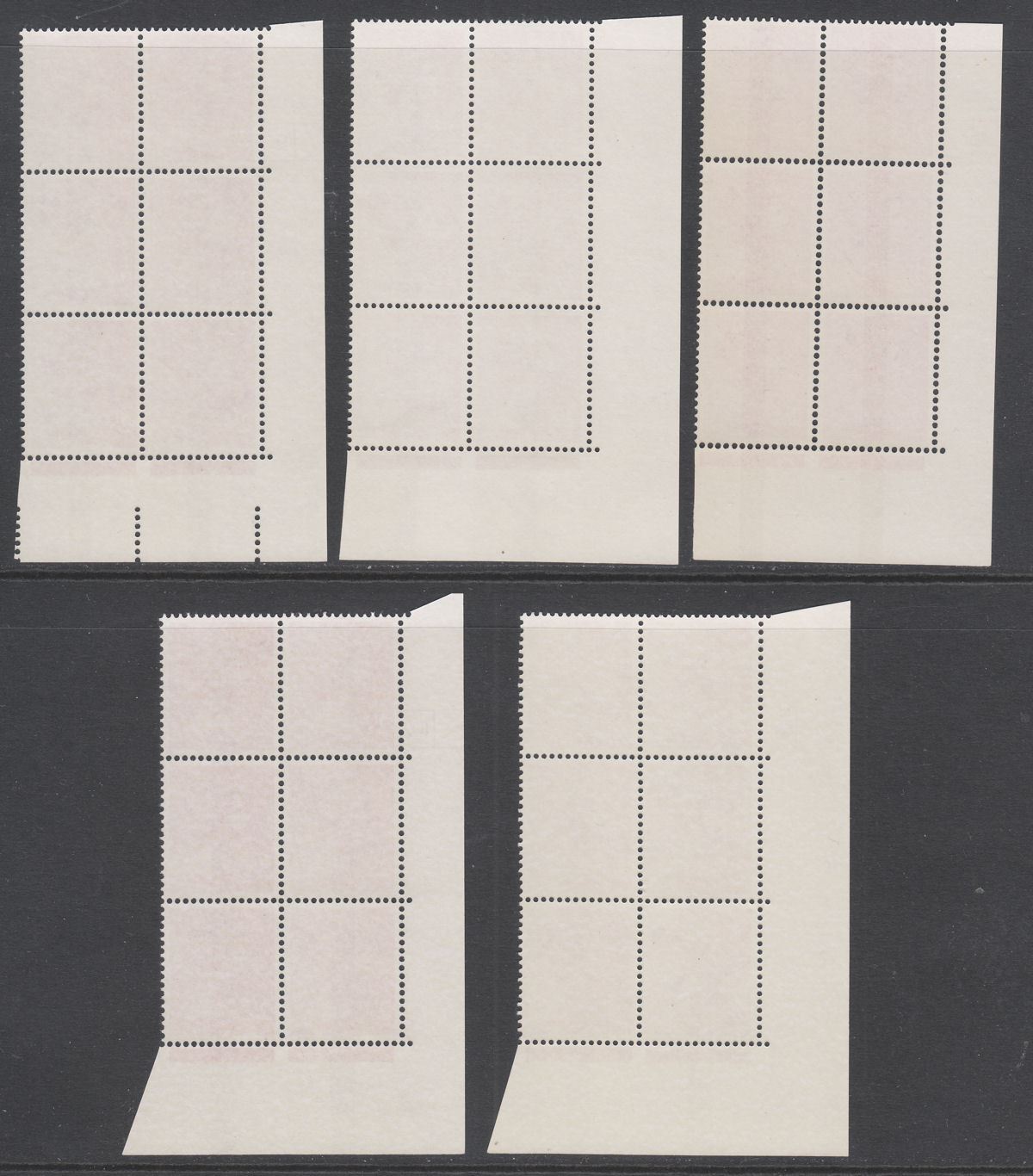 QEII 1971 Machin 2½p Photo Cylinder 5-10 One Phosphor Band Blocks of 6 Mint