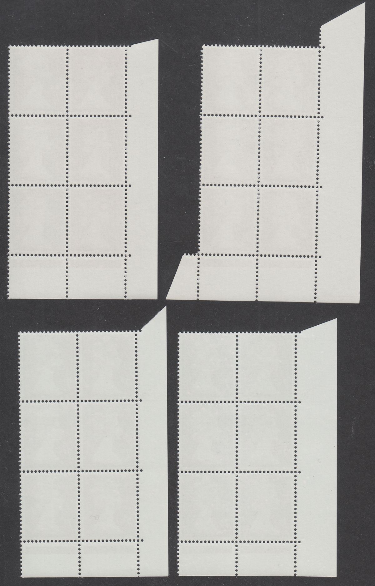 QEII 1985 Machin 7p Photo Cylinder 25 and 26 Dot and No Dot Blocks of 6 Mint