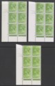 QEII 1980 Machin 12p Yellowish Green Shades Photo Cylinder 2 Blocks of 6 Mint