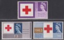 QEII 1963 Red Cross Centenary Congress Phosphor Set Mint SG642p-644p cat £65