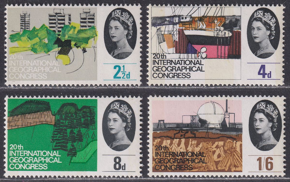 QEII 1964 Geographical Congress Phosphor Set UM Mint SG651p-654p cat £30 MNH