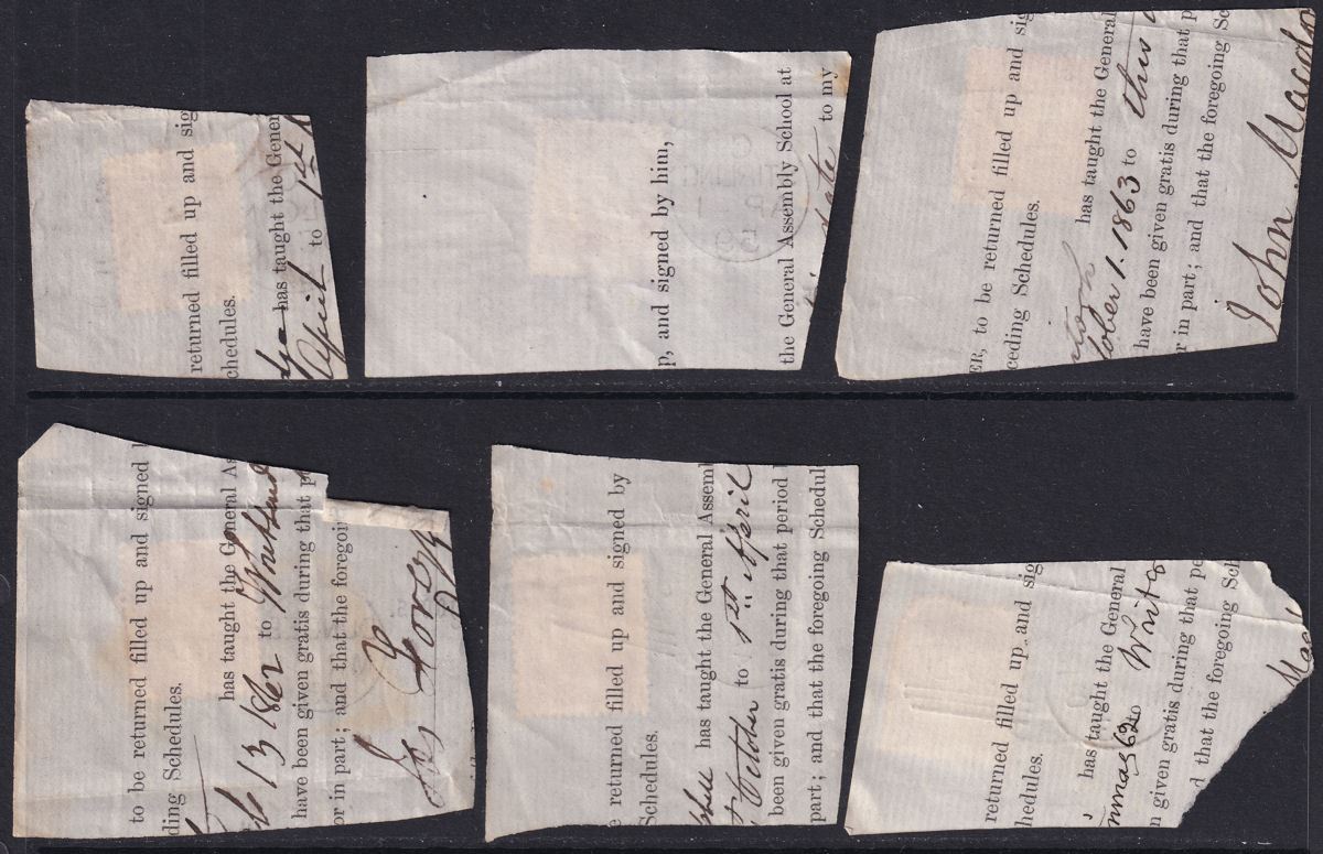 QV 1861-64 1d Used w GOLSPIE, STIRLING, ELGIN, DINGWALL, OBAN, DUNDEE Postmarks