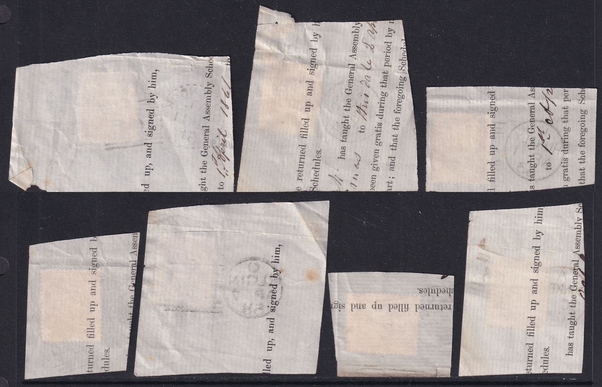 QV 1861-64 1d Used w HUNTLY, WICK, GREENOCK, DUNKELD, ELGIN, THURSO Postmarks
