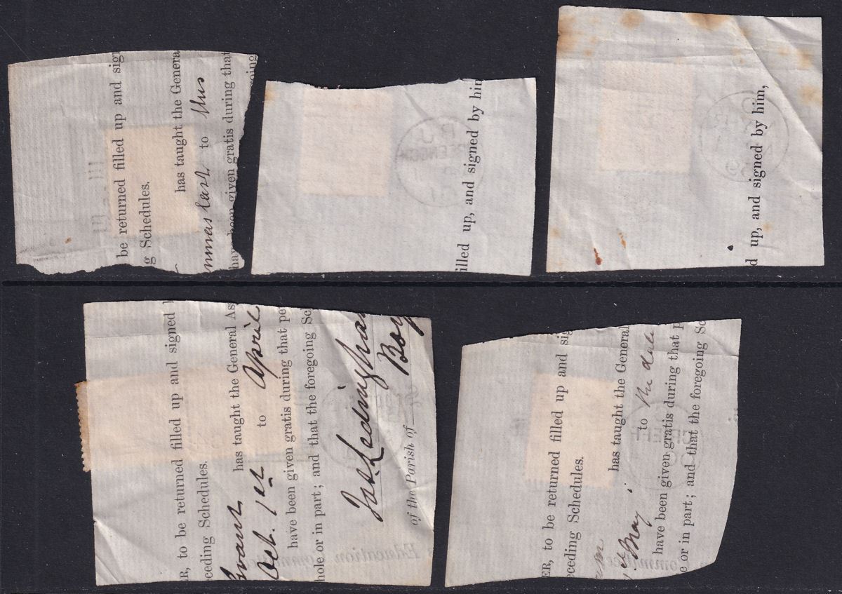 QV 1861-64 1d Used w AYR, GREENOCK, LERWICK, CRIEFF, BANFF Scottish Postmarks
