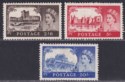 Click for more photos and details Queen Elizabeth II 1955 Castles Set to 10sh Mint SG536-538 with FAULTS