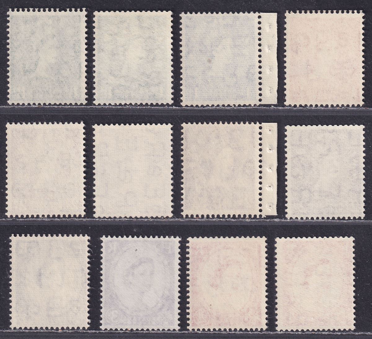 Queen Elizabeth II 1955-58 St Edwards Crown Set to 3d Watermark Varieties Mint