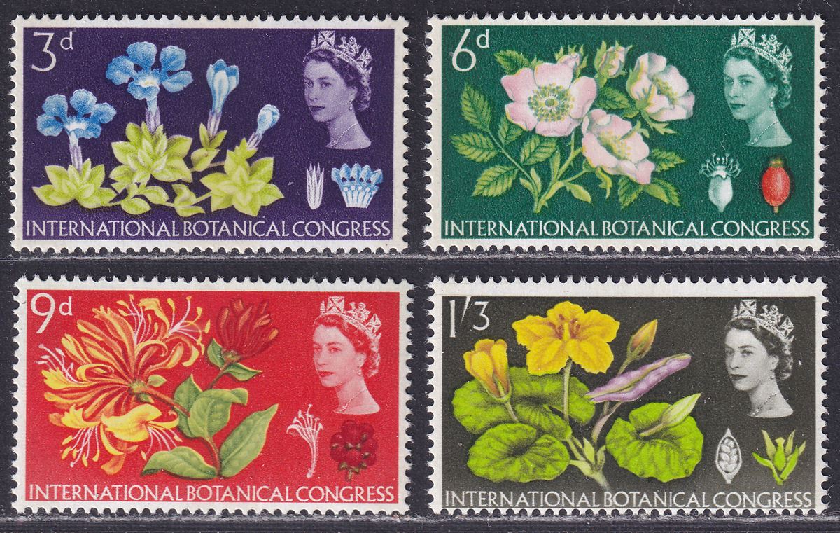 QEII 1964 Botanical Congress Phosphor Set Mint SG655p-658p cat £30